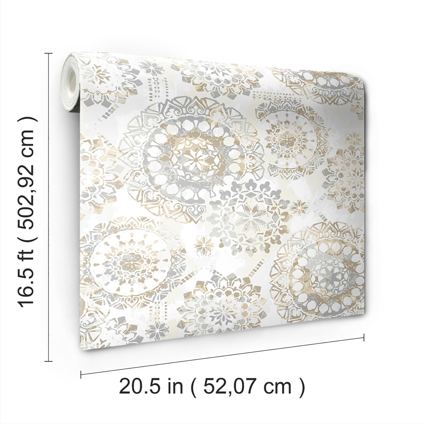 York Wallcoverings RoomMates Bohemian Blue Peel and Stick Wallpaper Bohemian Global Neutrals  Wallpaper - RMK9122WP