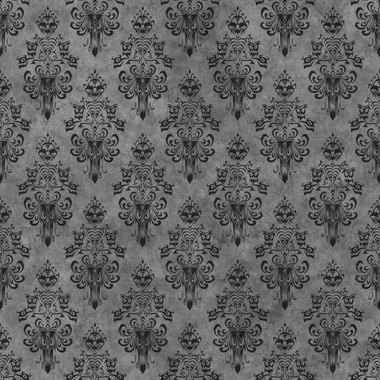 York Wallcoverings RoomMates Disney Haunted Mansion Grey Peel and Stick Wallpaper Whimsical Graphics Greys  Wallpaper - RMWS1220
