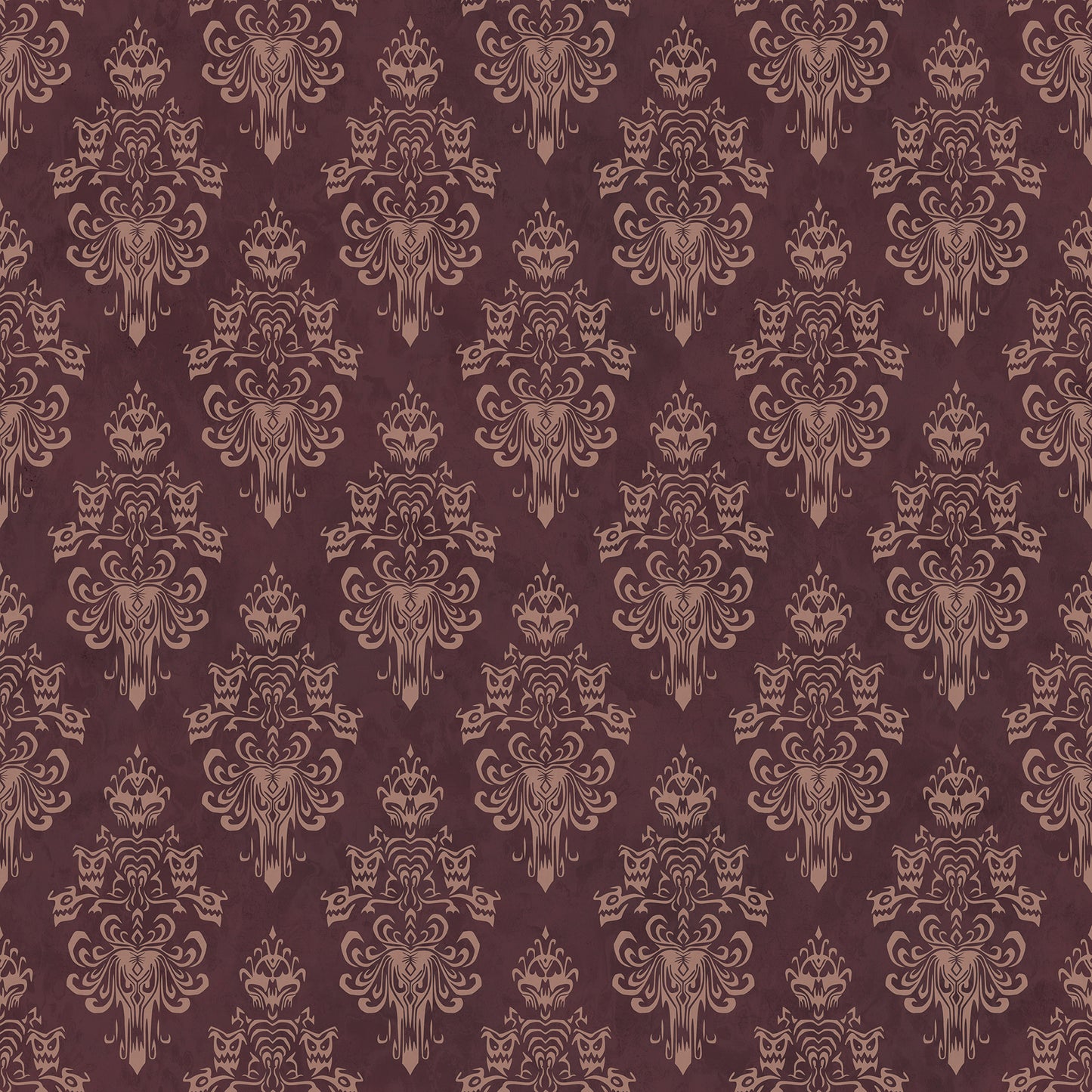 York Wallcoverings RoomMates Disney Haunted Mansion Maroon Peel and Stick Wallpaper Whimsical Graphics Reds  Wallpaper - RMWS1221