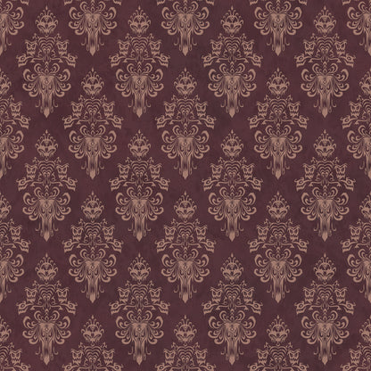 York Wallcoverings RoomMates Disney Haunted Mansion Maroon Peel and Stick Wallpaper Whimsical Graphics Reds  Wallpaper - RMWS1221