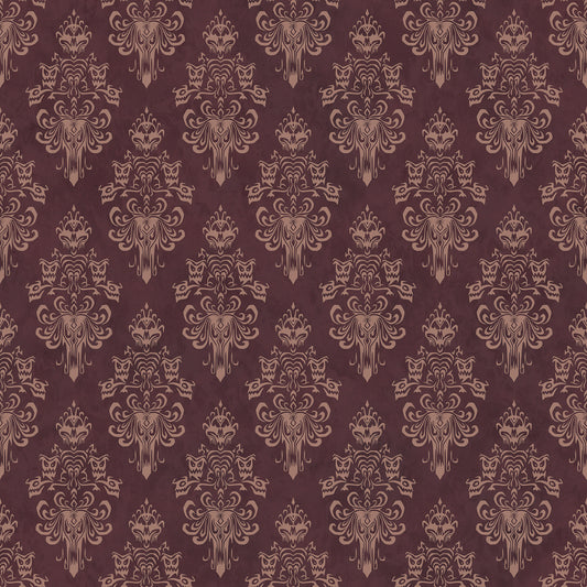 York Wallcoverings RoomMates Disney Haunted Mansion Maroon Peel and Stick Wallpaper Whimsical Graphics Reds  Wallpaper - RMWS1221