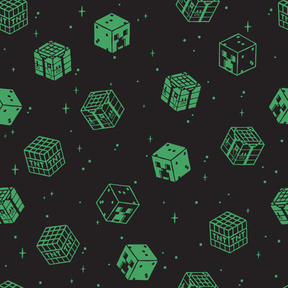 York Wallcoverings RoomMates Minecraft Black Blocks Peel and Stick Wallpaper Kids Graphics Blacks  Wallpaper - RMWS1225