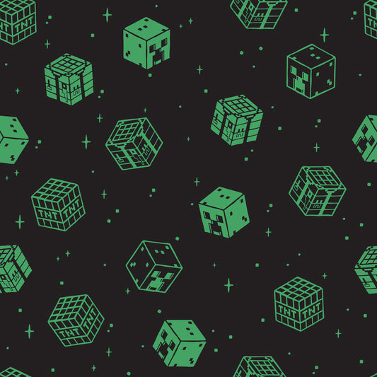 York Wallcoverings RoomMates Minecraft Black Blocks Peel and Stick Wallpaper Kids Graphics Blacks  Wallpaper - RMWS1225