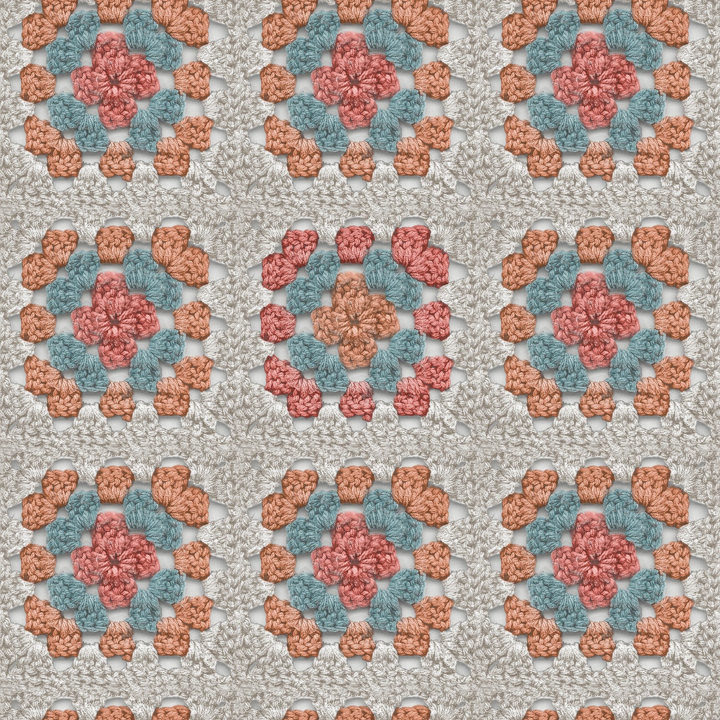 York Wallcoverings RoomMates Granny Square Cream and Pink Peel and Stick Wallpaper Modern Graphics Oranges  Wallpaper - RMWS1241