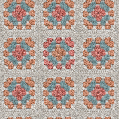 York Wallcoverings RoomMates Granny Square Cream and Pink Peel and Stick Wallpaper Modern Graphics Oranges  Wallpaper - RMWS1241