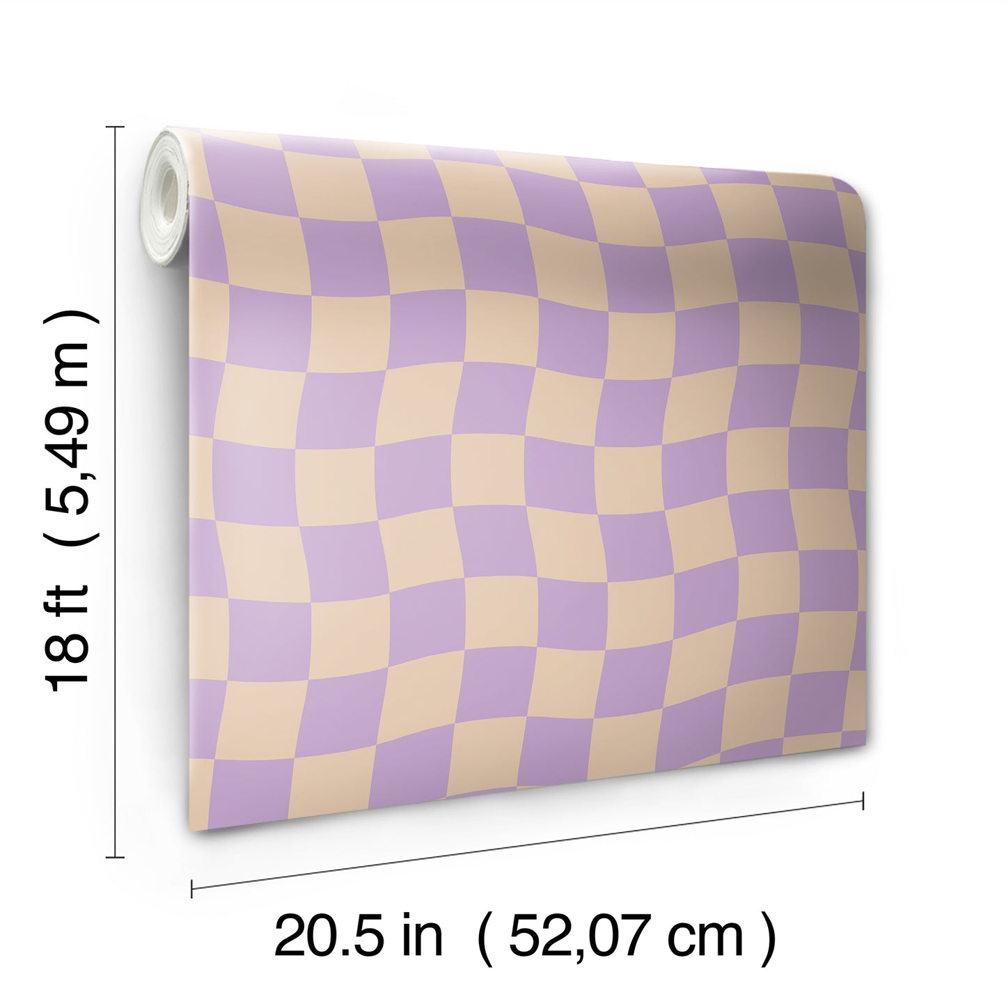 York Wallcoverings RoomMates Groovy Checker Purple Peel and Stick Wallpaper Modern Graphics Purples  Wallpaper - RMWS1244