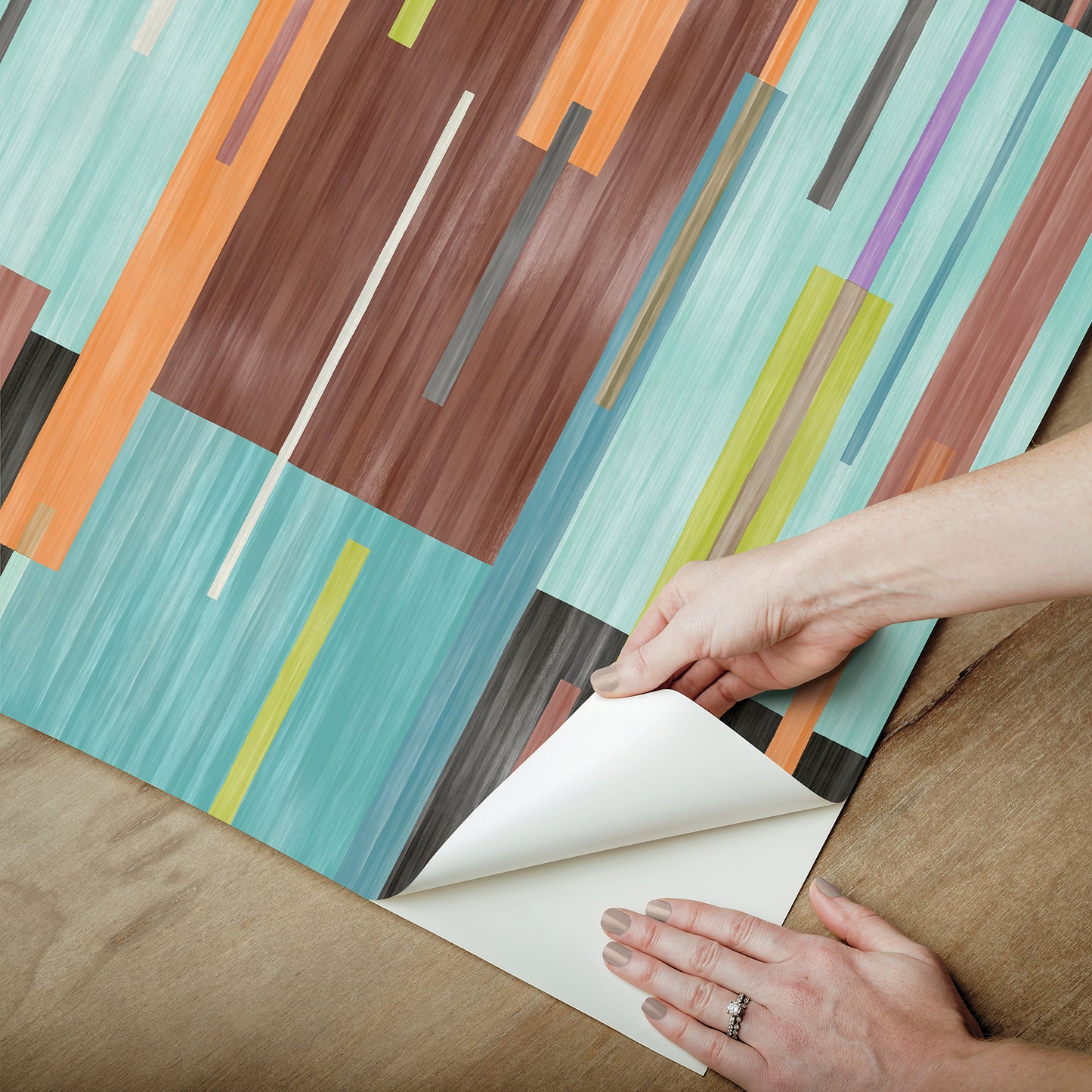 York Wallcoverings RoomMates Abstract Grid Black and Blue Peel and Stick Wallpaper Modern Graphics Blues  Wallpaper - RMWS1246