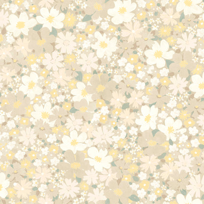 York Wallcoverings RoomMates Wildflower Impressions Yellow Peel and Stick Wallpaper Modern Botanical Yellows  Wallpaper - RMWS1254