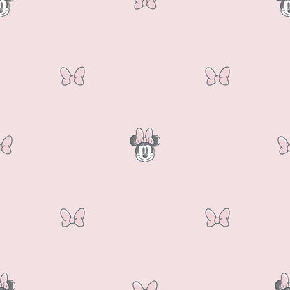 York Wallcoverings RoomMates Disney Minnie Mouse Sweet Bows Pink Peel and Stick Wallpaper Kids Graphics Pinks  Wallpaper - RMWS1269