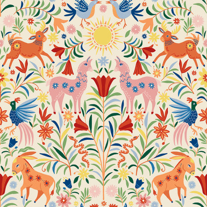 York Wallcoverings RoomMates Whimsical Creatures Cream Peel and Stick Wallpaper Whimsical Animals Whites and Off-Whites  Wallpaper - RMWS1281