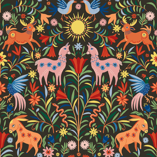 York Wallcoverings RoomMates Whimsical Creatures Black Peel and Stick Wallpaper Whimsical Animals Blacks  Wallpaper - RMWS1282