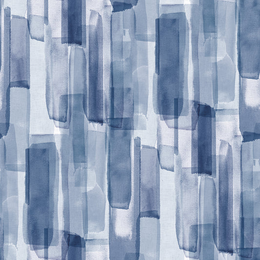 York Wallcoverings RoomMates Watercolor Glass Dark Blue Peel and Stick Wallpaper Graphics Bohemian Dark Blue  Current Peel & Stick - RMWS1314