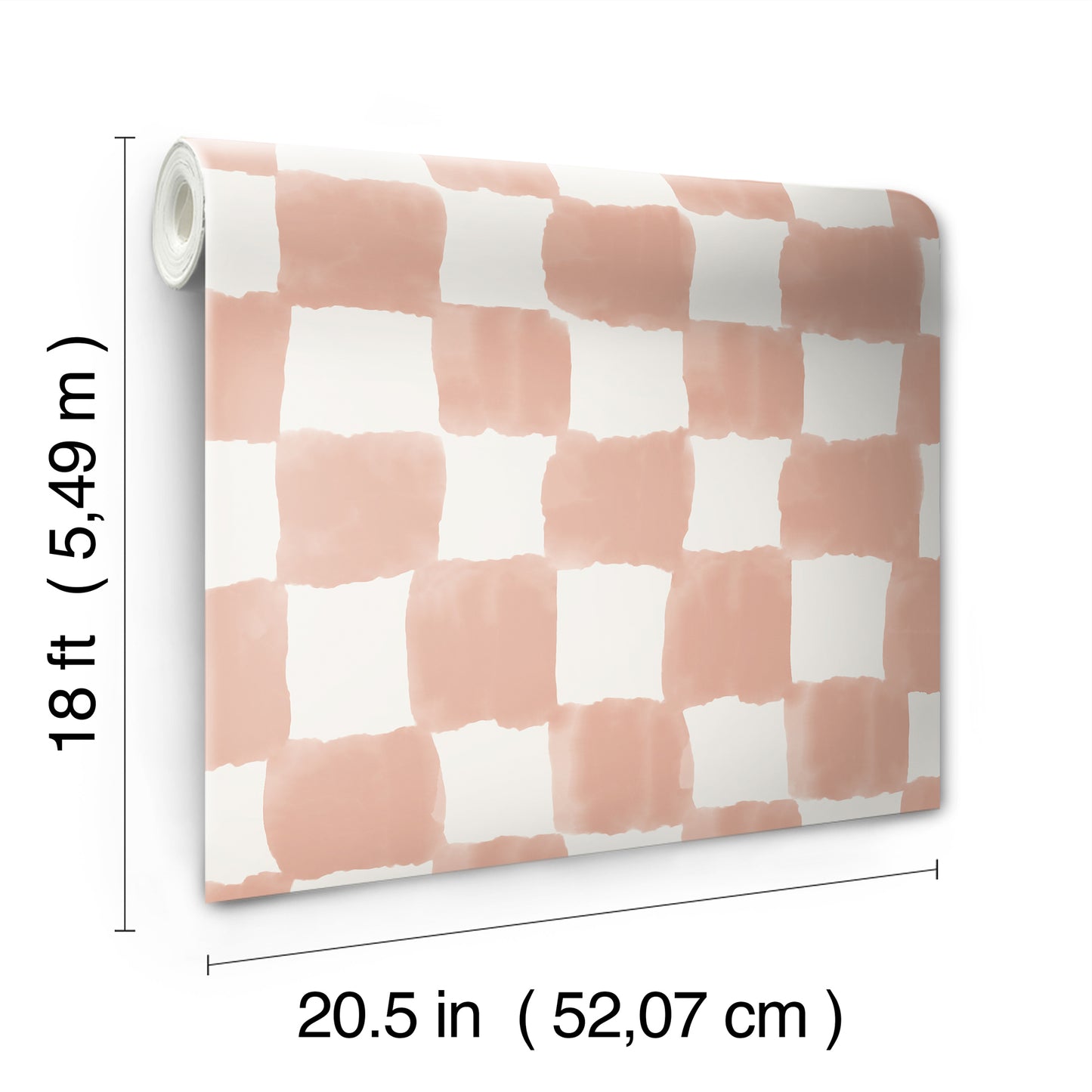 York Wallcoverings RoomMates Tess Watercolor Checker Terracotta Peel and Stick Wallpaper Graphics Bohemian Terracotta  Current Peel & Stick - RMWS1315