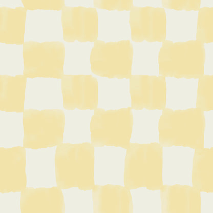 York Wallcoverings RoomMates Tess Watercolor Checker Pale Yellow Peel and Stick Wallpaper Graphics Bohemian Pale Yellow  Current Peel & Stick - RMWS1317