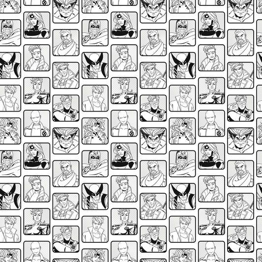 York Wallcoverings RoomMates X-MEN ?97 Comic Cast Black and White Peel and Stick Wallpaper Graphics Kids Black and White  Current Peel & Stick - RMWS1319