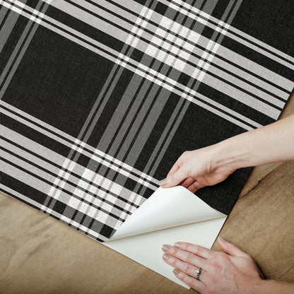 York Wallcoverings York Premium Peel + Stick Clueless Dionne Black Peel and Stick Wallpaper Retro Graphics Blacks  Wallpaper - RMWS1324