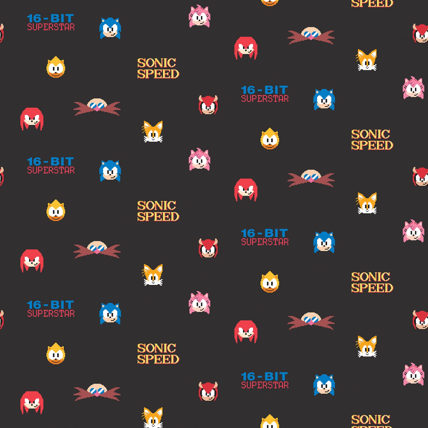 York Wallcoverings RoomMates Sonic The Hedgehog 16-Bit Superstar Retro? Peel and Stick Wallpaper Graphics Kids Black  Current Peel & Stick - RMWS1333