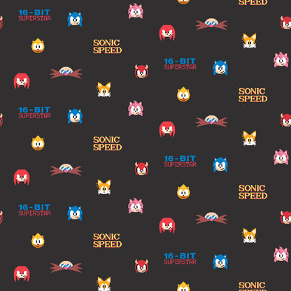 York Wallcoverings RoomMates Sonic The Hedgehog 16-Bit Superstar Retro? Peel and Stick Wallpaper Graphics Kids Black  Current Peel & Stick - RMWS1333