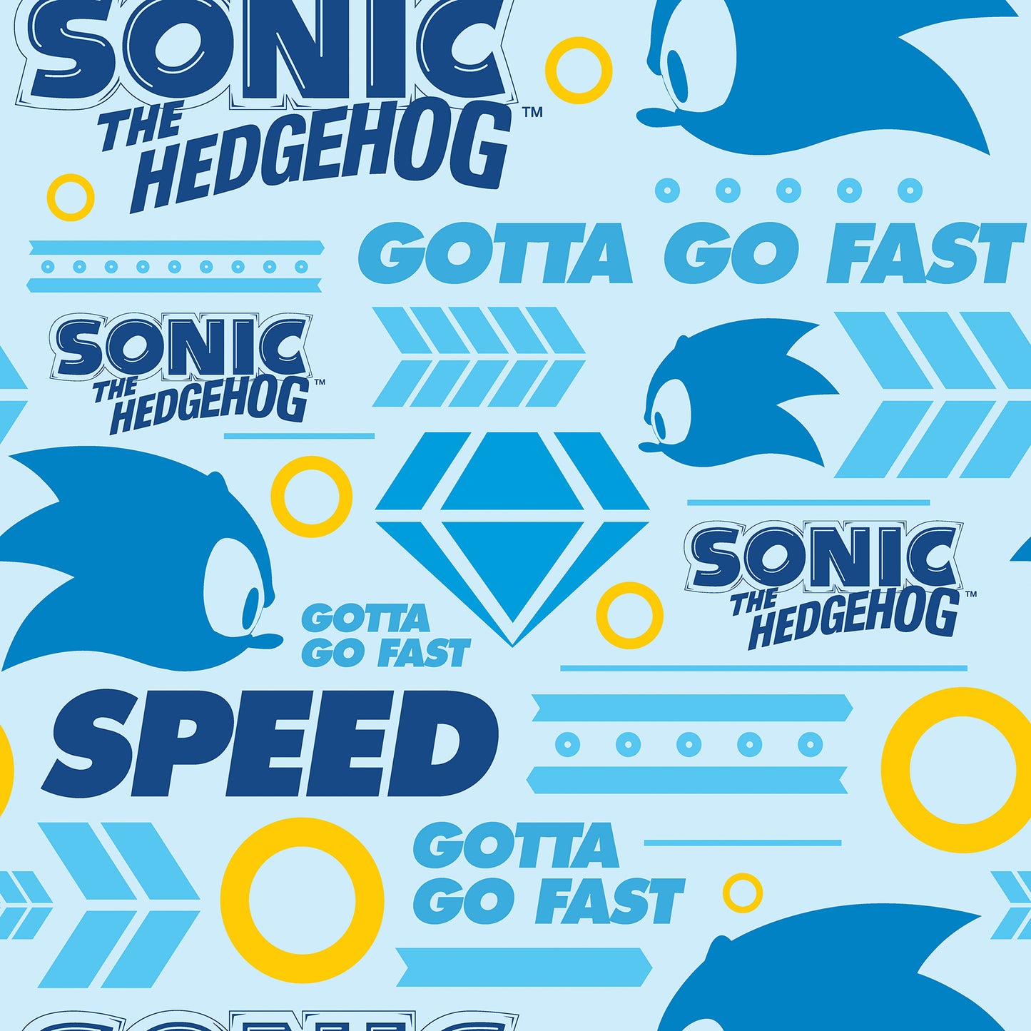 York Wallcoverings RoomMates Sonic The Hedgehog Gotta Go Fast Peel and Stick Wallpaper Graphics Kids Blue  Current Peel & Stick - RMWS1334