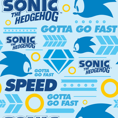 York Wallcoverings RoomMates Sonic The Hedgehog Gotta Go Fast Peel and Stick Wallpaper Graphics Kids Blue  Current Peel & Stick - RMWS1334