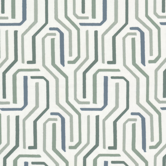 STOUT TEXTILES  MULTIPURPOSE,EMBROIDERIES TRANSITIONAL,, GEOMETRIC SEAFOAM,SEAMIST   - RODI-2