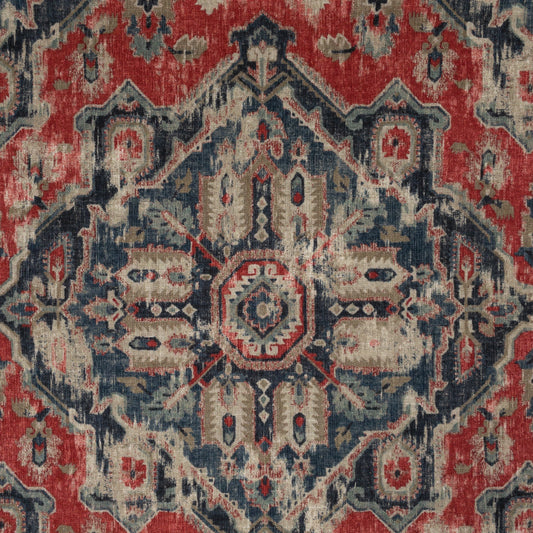 STOUT TEXTILES  MULTIPURPOSE,PRINT SOUTHWEST, LODGE MEDALLION RUBY   - ROGU-1