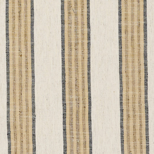 JF Fabrics RONAN 19 Fabric Stripe Yellow, Beige, Black  Linen Texture, Woven - 9286019 J9391