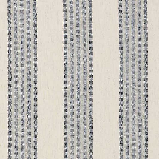 JF Fabrics RONAN 67 Fabric Stripe Blue, Black, Beige  Linen Texture, Woven - 9286067 J9391