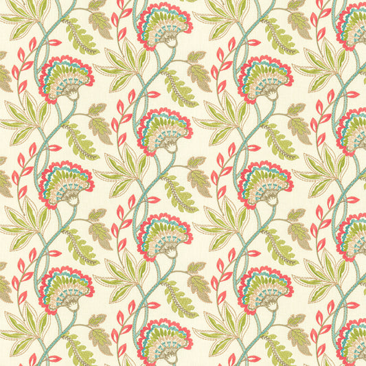 STOUT TEXTILES  MULTIPURPOSE,EMBROIDERIES TRADITIONAL, FLORAL RASPBERRY,STRAWBERRY   - ROOS-1