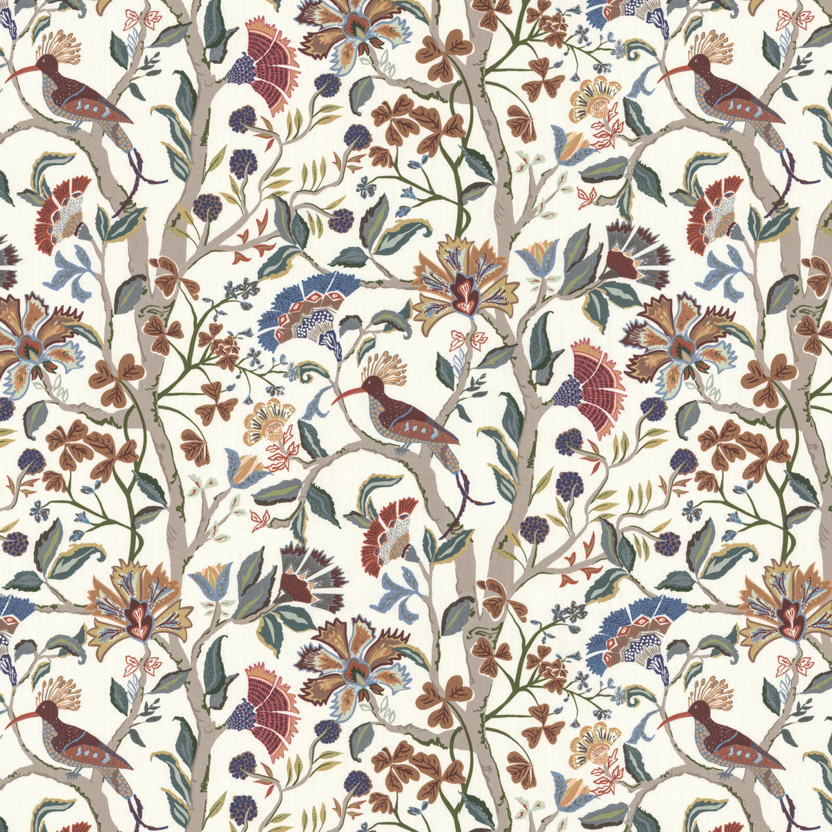 STOUT TEXTILES  MULTIPURPOSE,PRINT TRANSITIONAL,, FLORAL AUTUMN   - ROXA-1