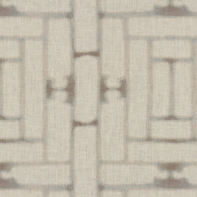 KRAVET COUTURE PRINT  WHITE,LIGHT BLUE,GREY   - ROYAL MAZE.15.0