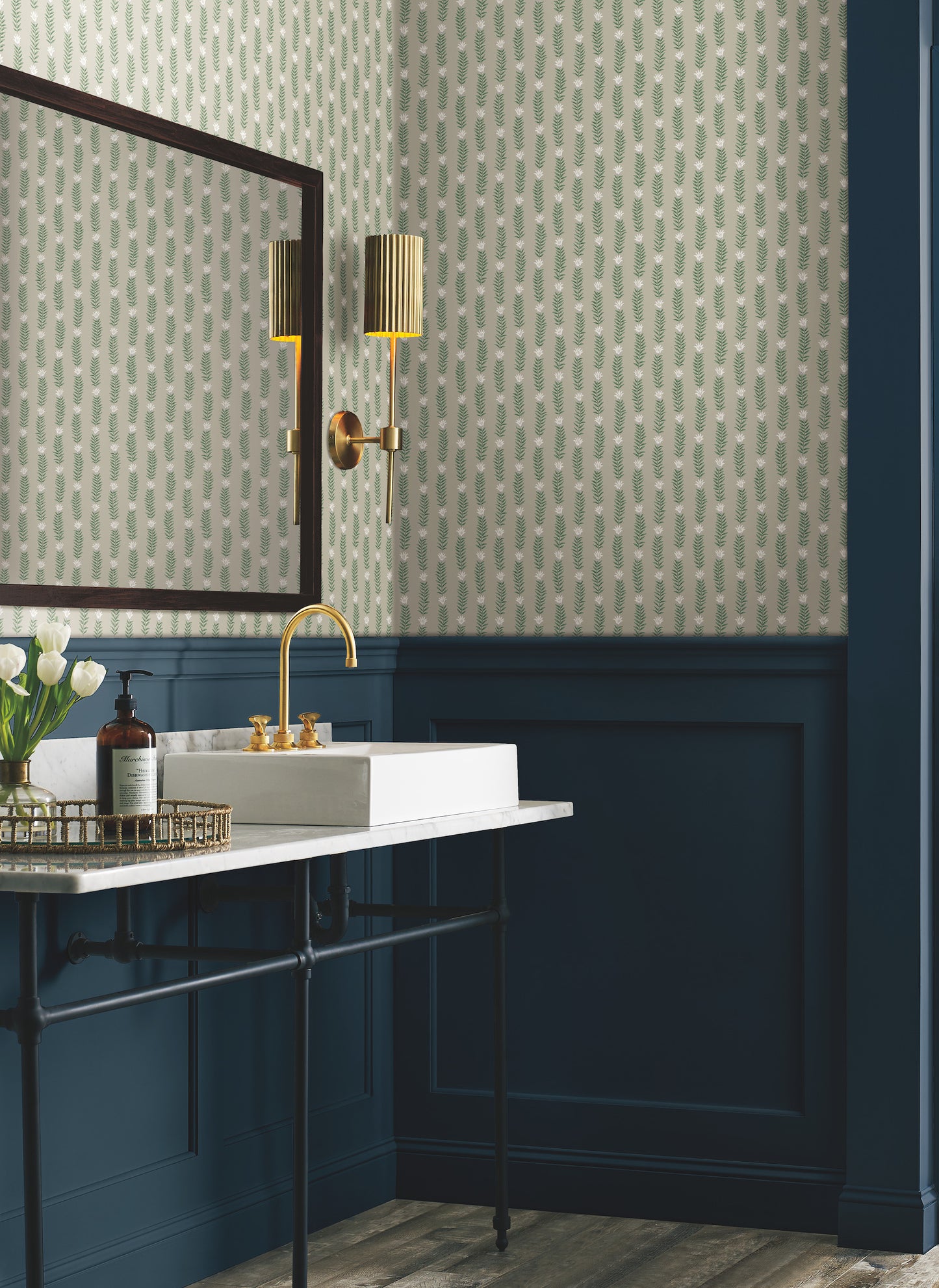 York Wallcoverings Rifle Paper Co. Second Edition Eden Beige and Green Wallpaper  Botanical Greens   - RP7339