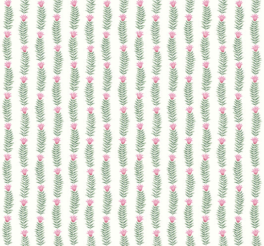 York Wallcoverings Rifle Paper Co. Second Edition Eden White and Green Wallpaper  Botanical Whites and Off-Whites   - RP7340