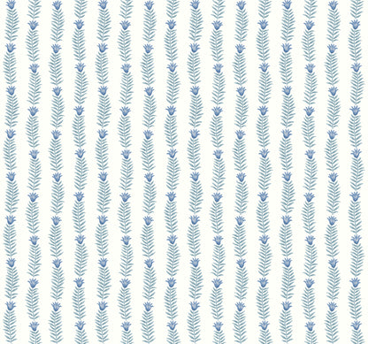 York Wallcoverings Rifle Paper Co. Second Edition Eden White and Blue Wallpaper  Botanical Whites and Off-Whites   - RP7341