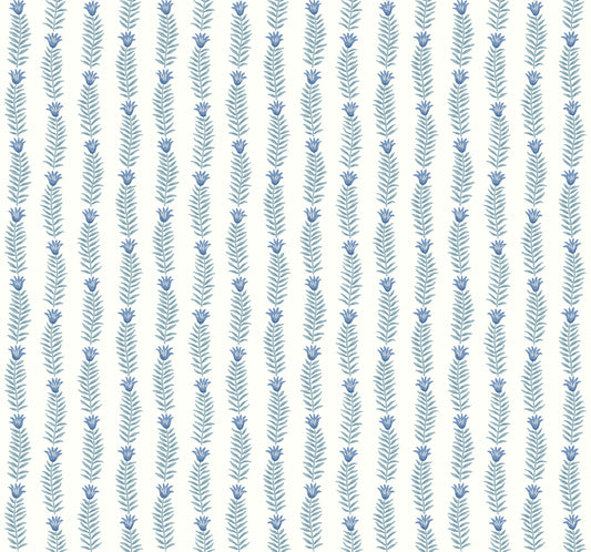 York Wallcoverings Rifle Paper Co. Second Edition Eden White and Blue Wallpaper  Botanical Whites and Off-Whites   - RP7341