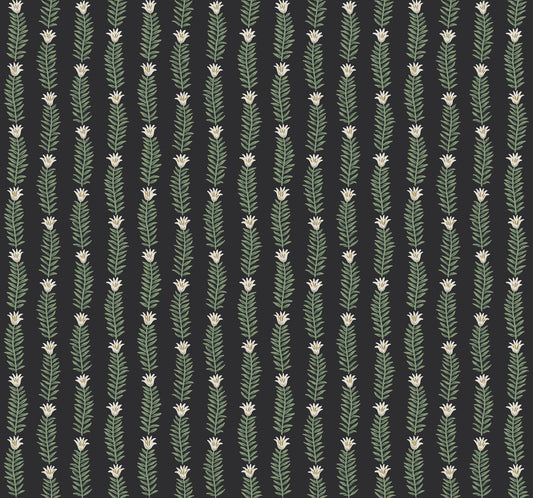 York Wallcoverings Rifle Paper Co. Second Edition Eden Black and Green Wallpaper  Botanical Greens   - RP7344