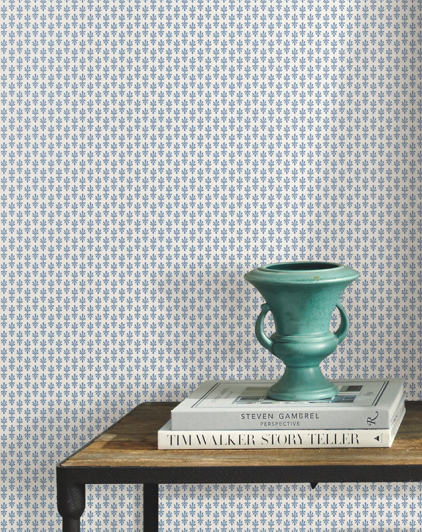 York Wallcoverings Rifle Paper Co. Second Edition Petal White and Blue Wallpaper  Small Prints Whites and Off-Whites   - RP7365