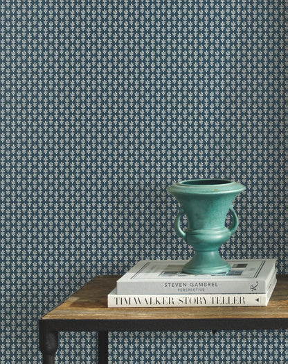 York Wallcoverings Rifle Paper Co. Second Edition Petal Blue Wallpaper  Small Prints Blues   - RP7366