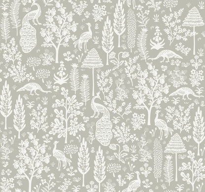 York Wallcoverings Rifle Paper Co. Second Edition Menagerie Toile Black Wallpaper  Botanical Blacks   - RP7369