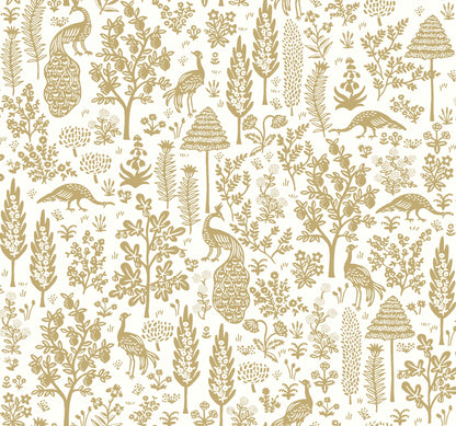 York Wallcoverings Rifle Paper Co. Second Edition Menagerie Toile Beige Wallpaper  Botanical Neutrals   - RP7371