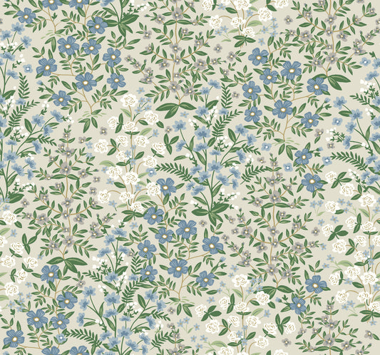 York Wallcoverings Rifle Paper Co. Second Edition Wildwood Garden Beige and Green Wallpaper  Florals and Flowers Greens   - RP7375