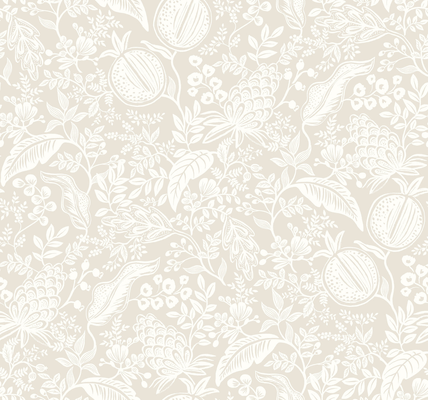 York Wallcoverings Rifle Paper Co. Second Edition Pomegranate Beige Wallpaper  Botanical Neutrals   - RP7388