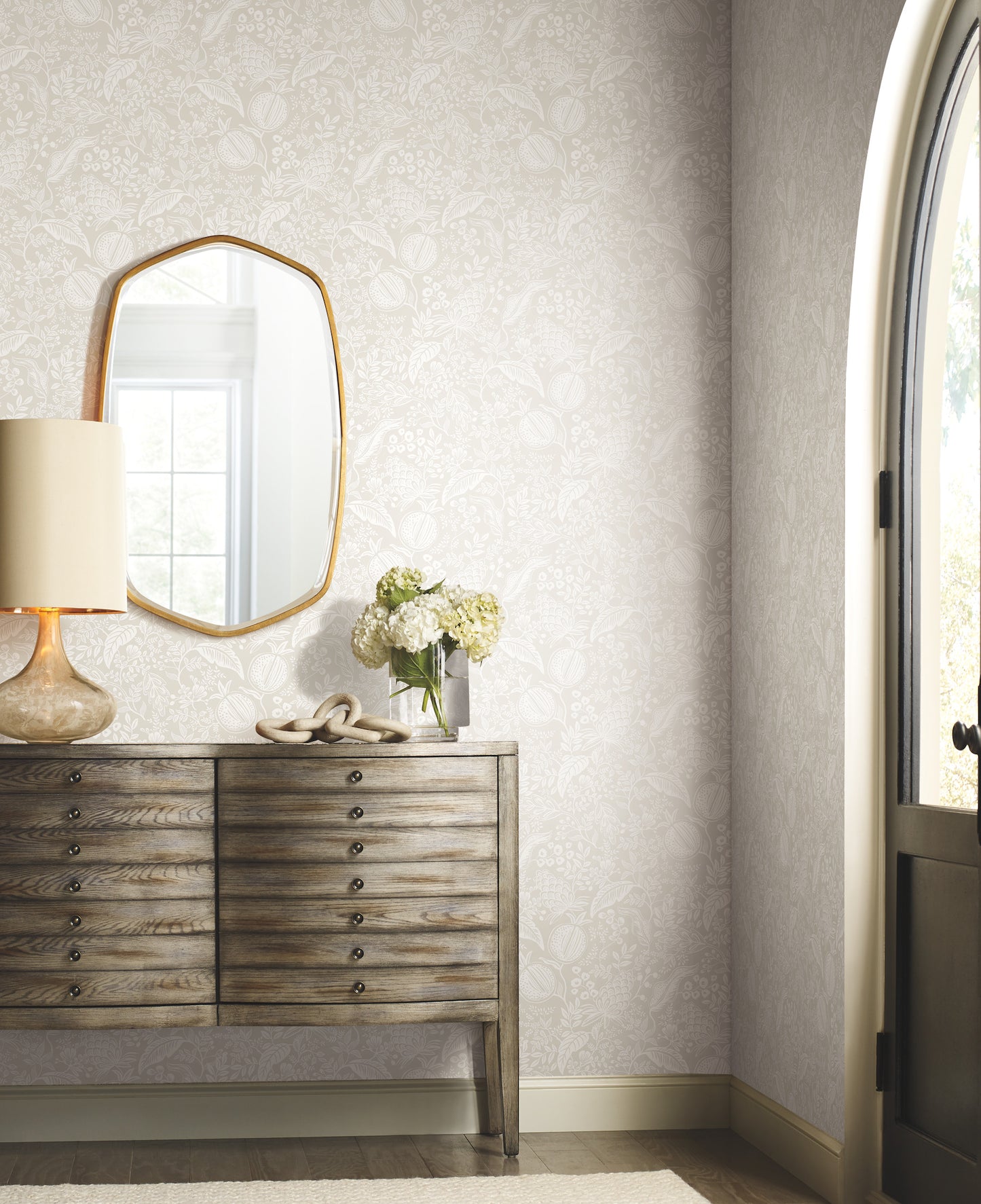 York Wallcoverings Rifle Paper Co. Second Edition Pomegranate Beige Wallpaper  Botanical Neutrals   - RP7388