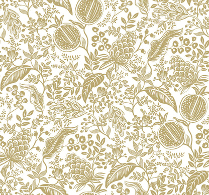York Wallcoverings Rifle Paper Co. Second Edition Pomegranate White Wallpaper  Botanical Whites and Off-Whites   - RP7391
