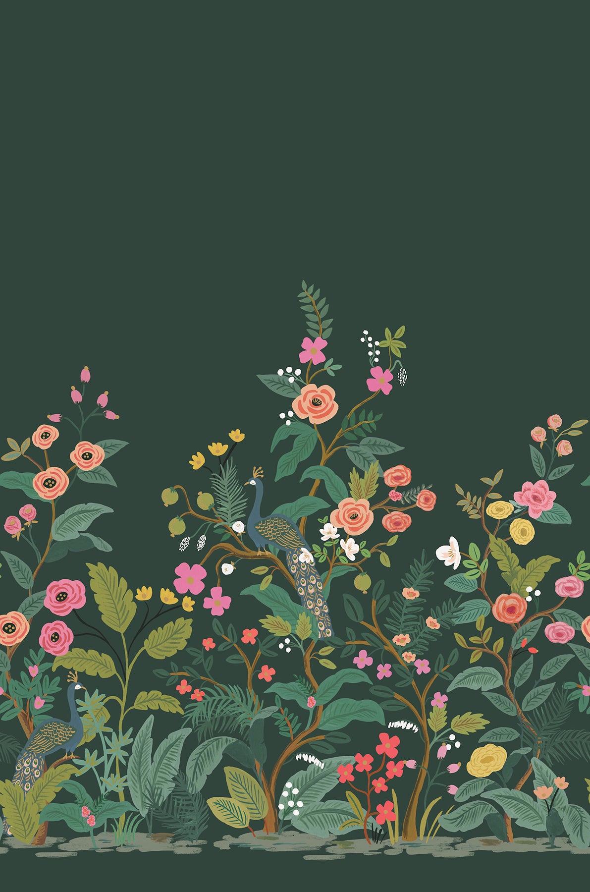 York Wallcoverings Industrial Interiors III Peacock Emerald Wall Mural Feature Wall Animals and Insects Greens   - RP7398M