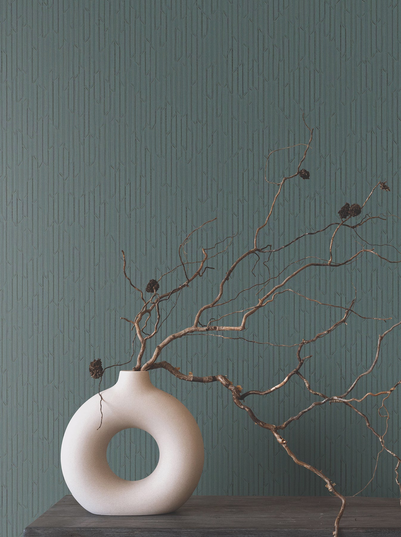 York Wallcoverings Industrial Interiors III Calliope Rotary Wallpaper  Geometrics Blues   - RRD7611N