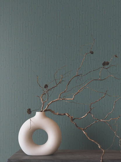 York Wallcoverings Industrial Interiors III Calliope Rotary Wallpaper  Geometrics Blues   - RRD7611N