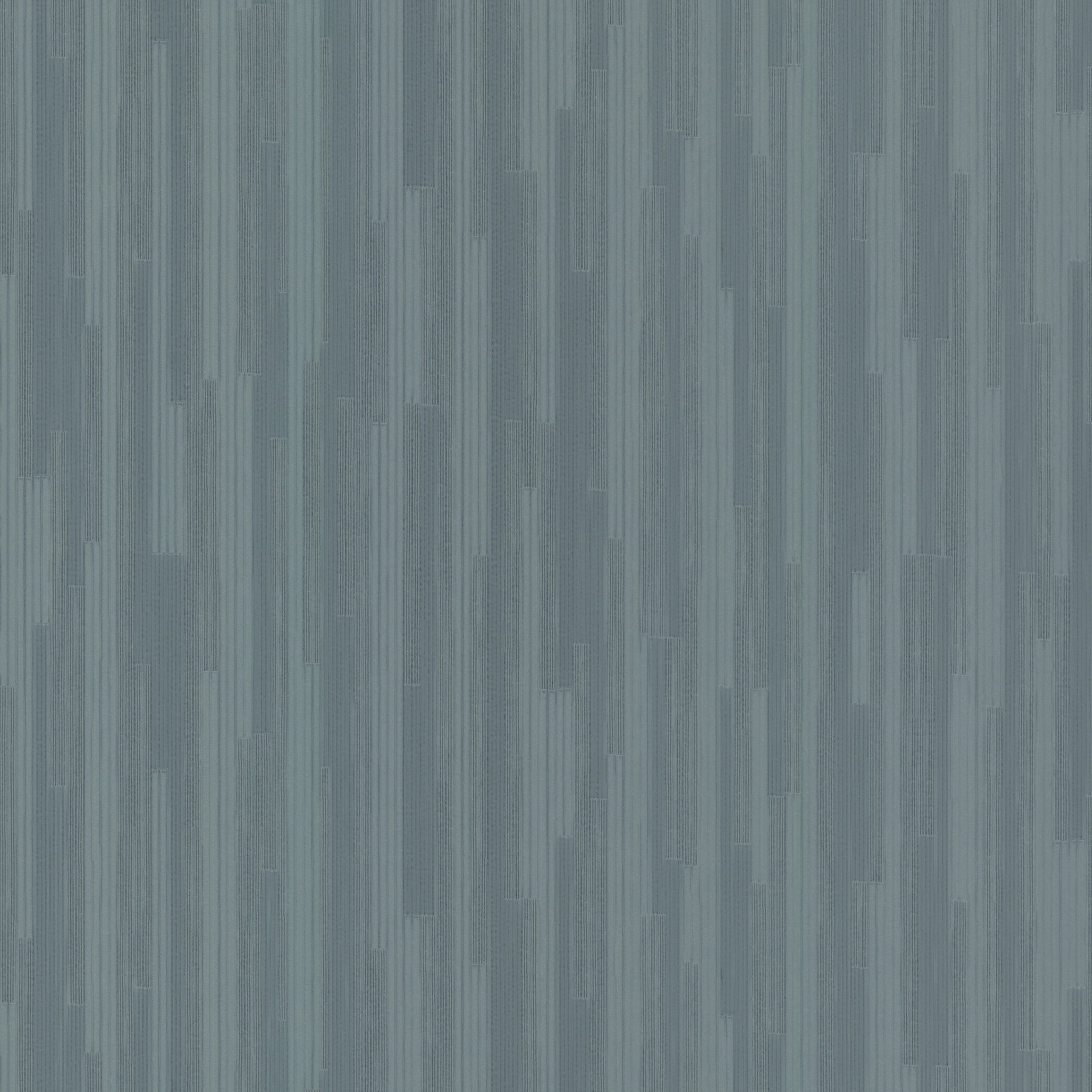 Blue-gray wallpaper with vertical stripes, tall rectangular blocks, and subtle texture.