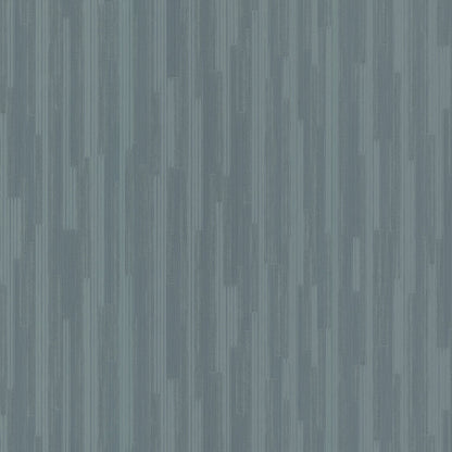 Blue-gray wallpaper with vertical stripes, tall rectangular blocks, and subtle texture.