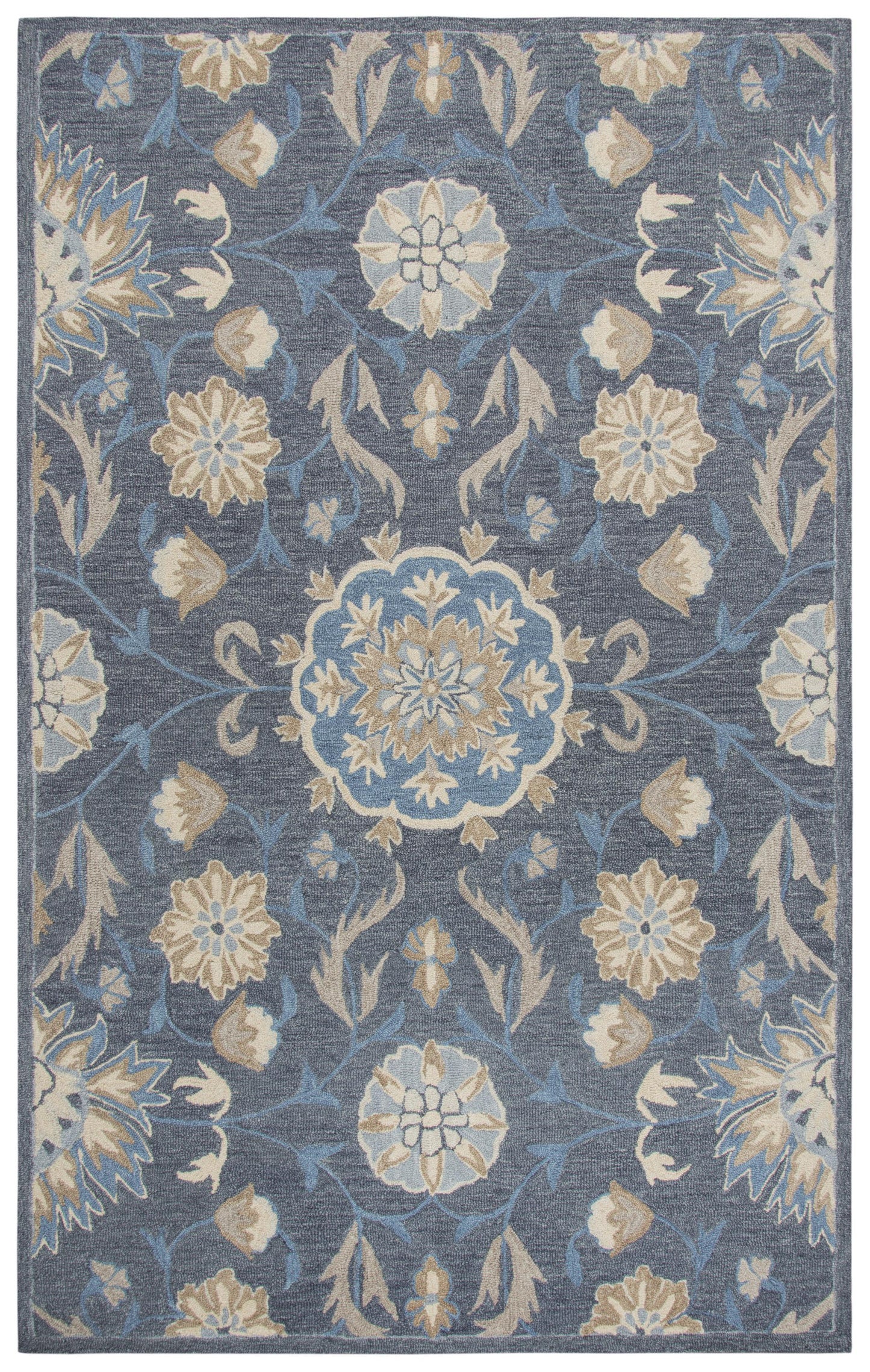 Traditional patterned rug, 9' x 12'.